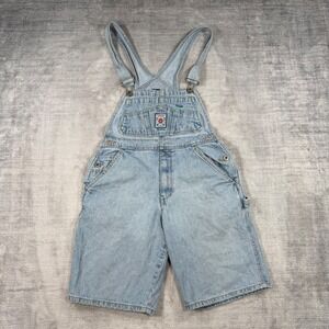 GAP Overalls Womens Large Blue Denim Shortalls Carpenter Bib 90s Y2K Utility